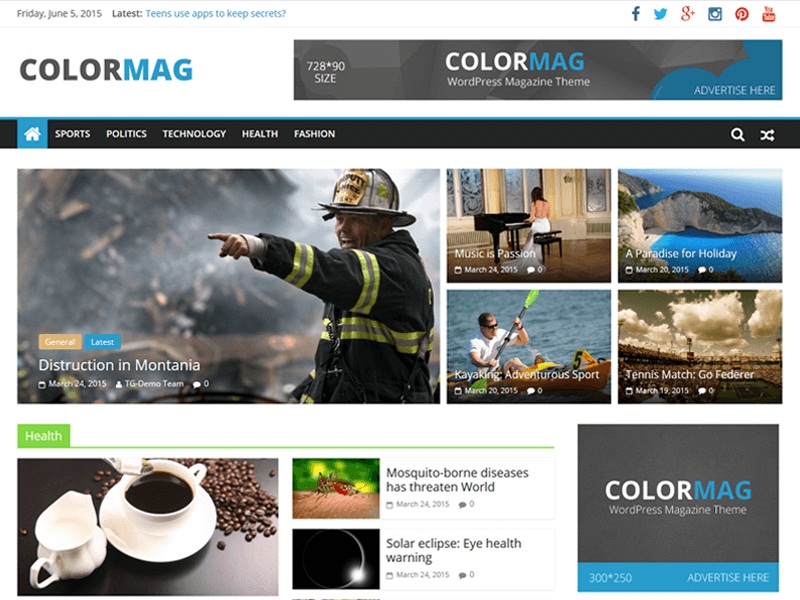 Free WordPress Themes: #ColorMag