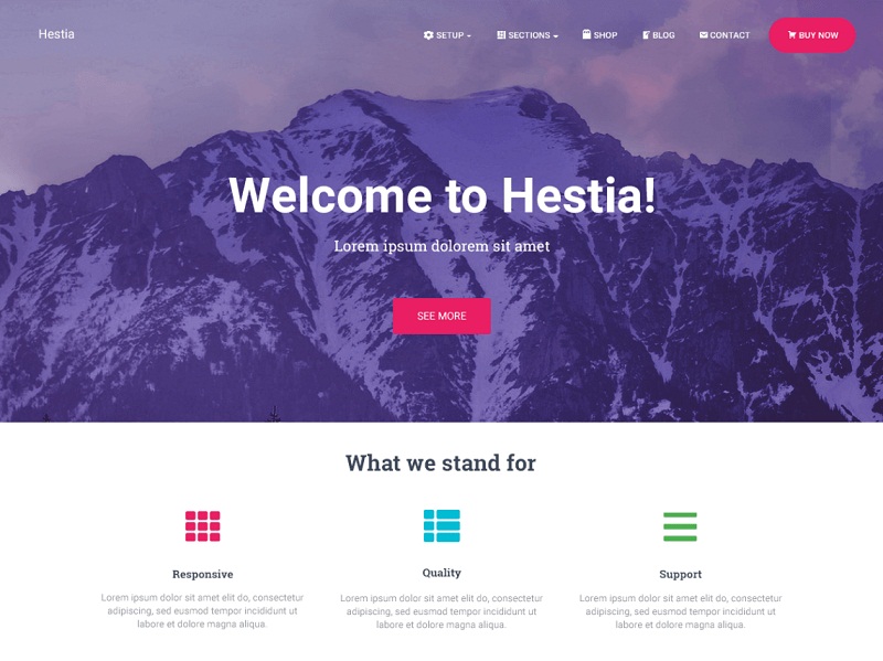 Free WordPress Themes: #Hestia
