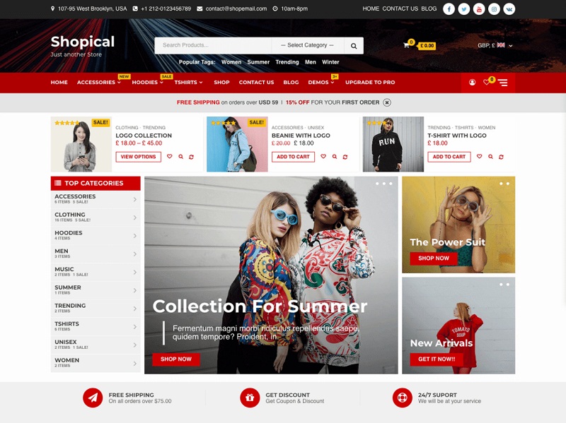 Shopical: Free Responsive WordPress Themes