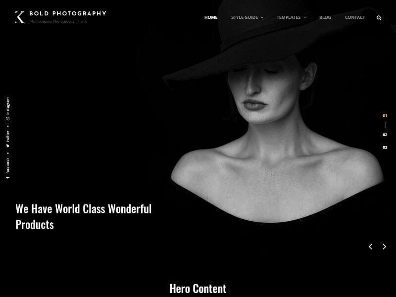 Bold Photography Free Photography WordPress Themes