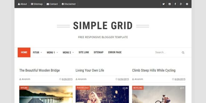 Free One Page Blogger Templates