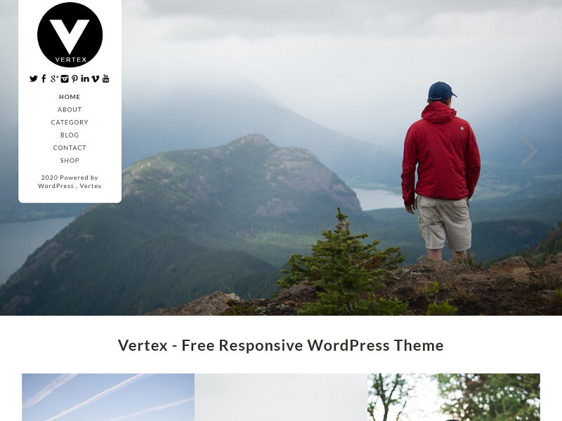 Vertex Free Photography WordPress Themes