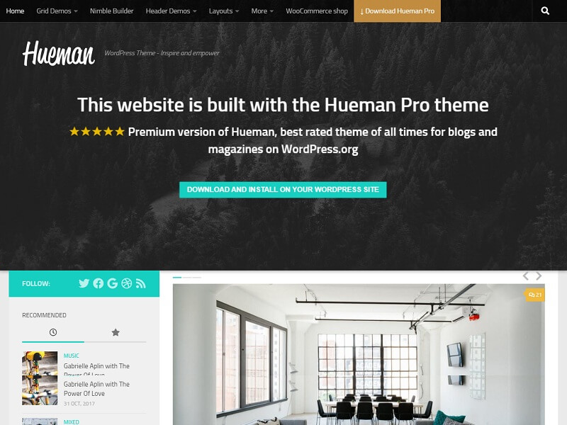 #Hueman: Free Magazine WordPress Themes