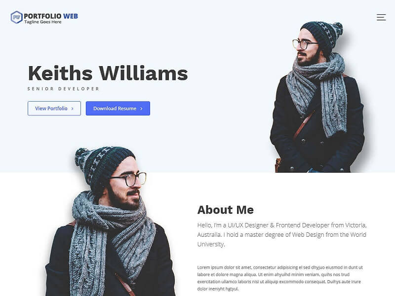 Portfolio Web creative portfolio template free