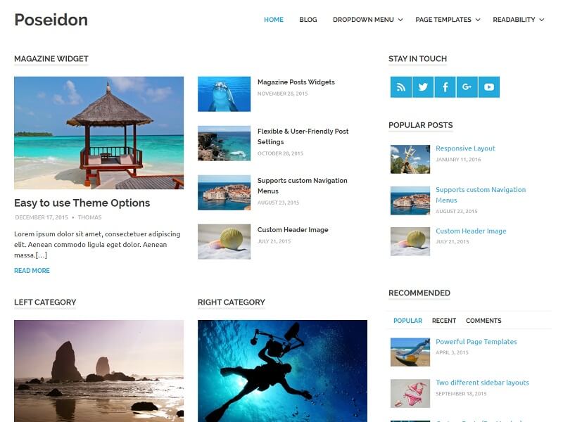 #Poseidon: Free Magazine WordPress Themes
