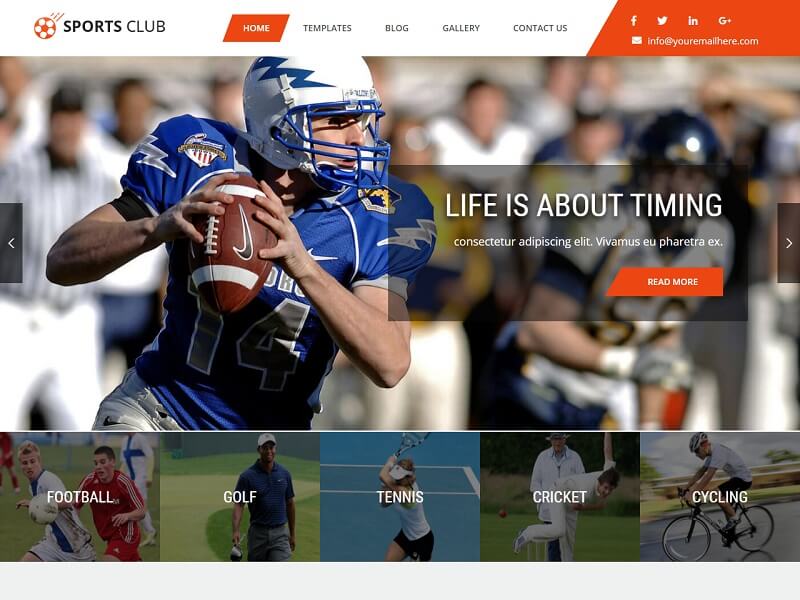 Sports Club Lite Free Sports WordPress Themes