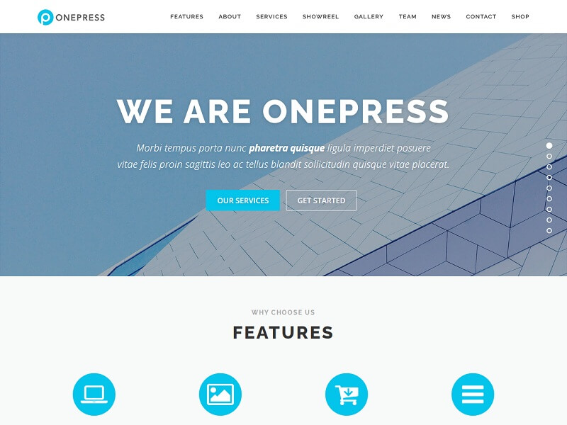 Free WordPress Themes: #OnePress