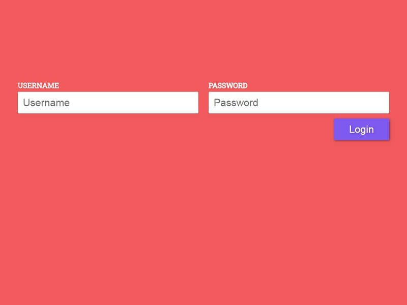 Animated Login Form free CSS forms