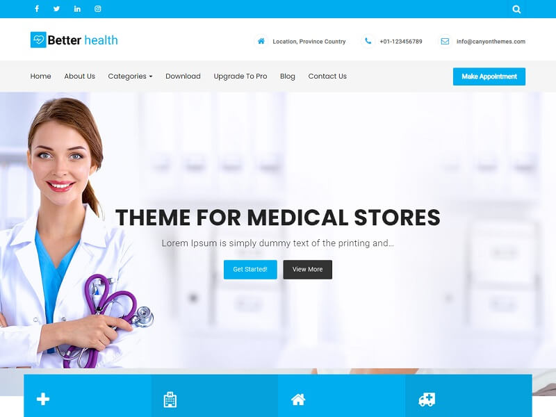 Better Health Free Medical WordPress Themes