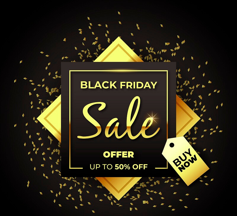 Black Friday Golden Background