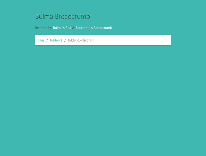 Bulma Breadcrumbs