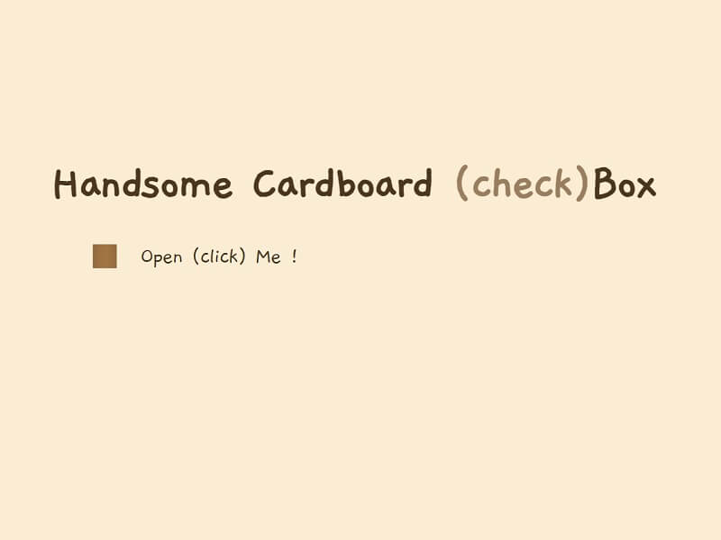 Cardboard Check Box Free CSS Checkboxes