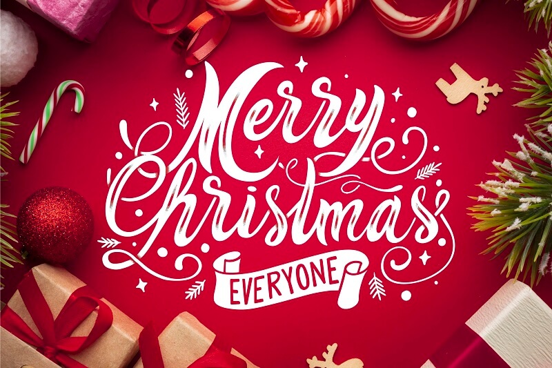 Merry christmas Lettering Free Christmas Vectors