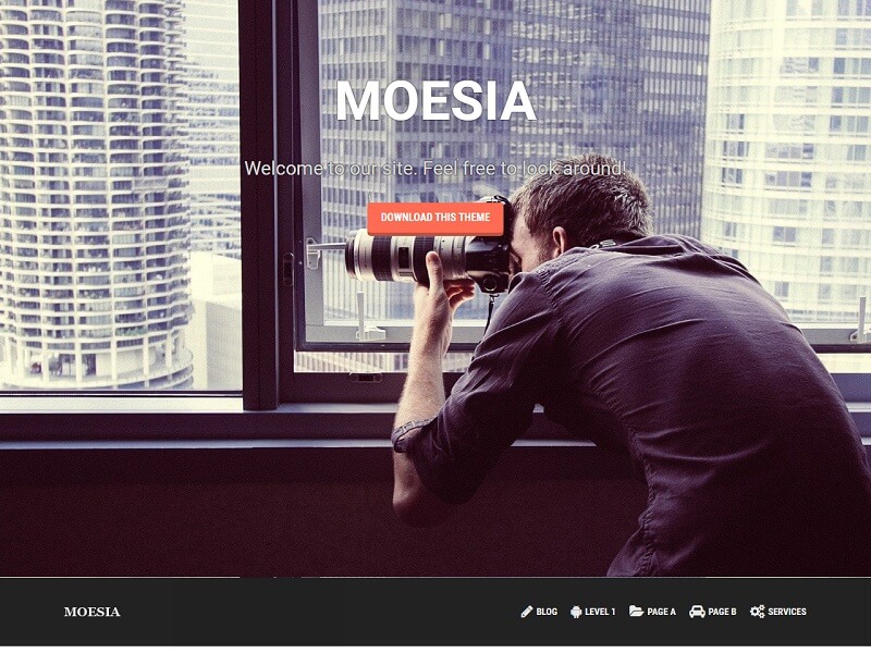 Moesia Free Parallax WordPress Themes