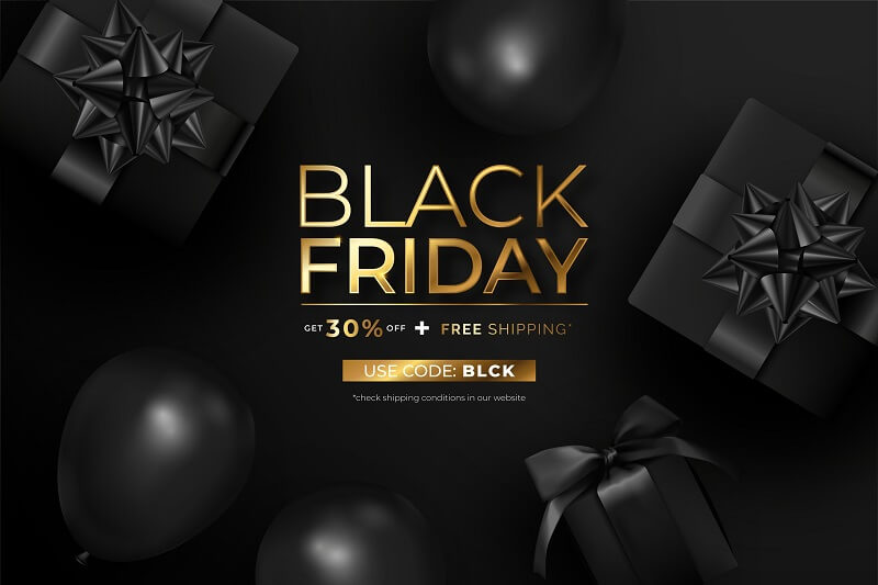 Realistic Black Friday Banner