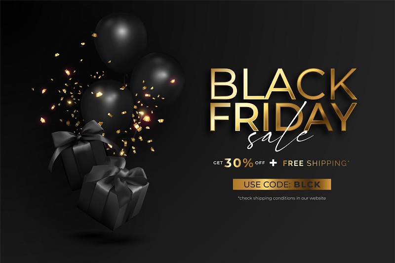 Realistic Black Friday Sale Banner