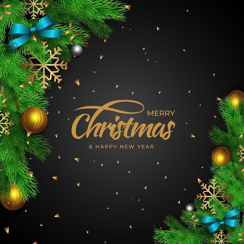 Realistic Style Christmas Background Free Christmas Vectors