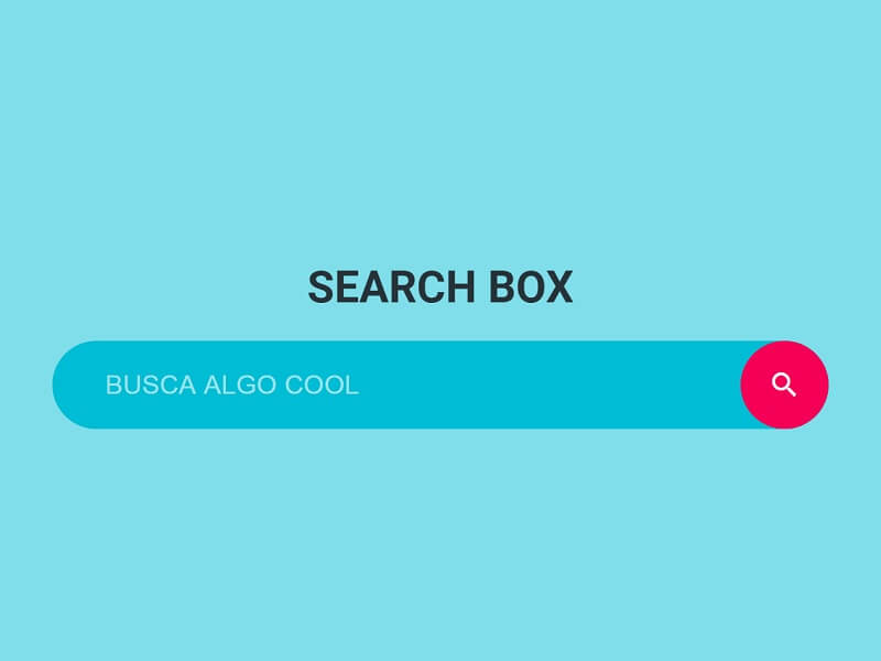 Search Box Pure HTML And CSS