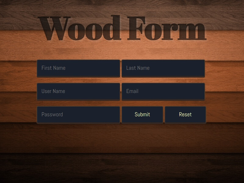 Wood Form free CSS forms