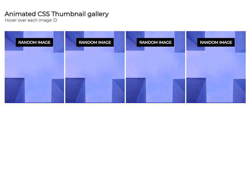 Animated CSS Thumbnail Gallery