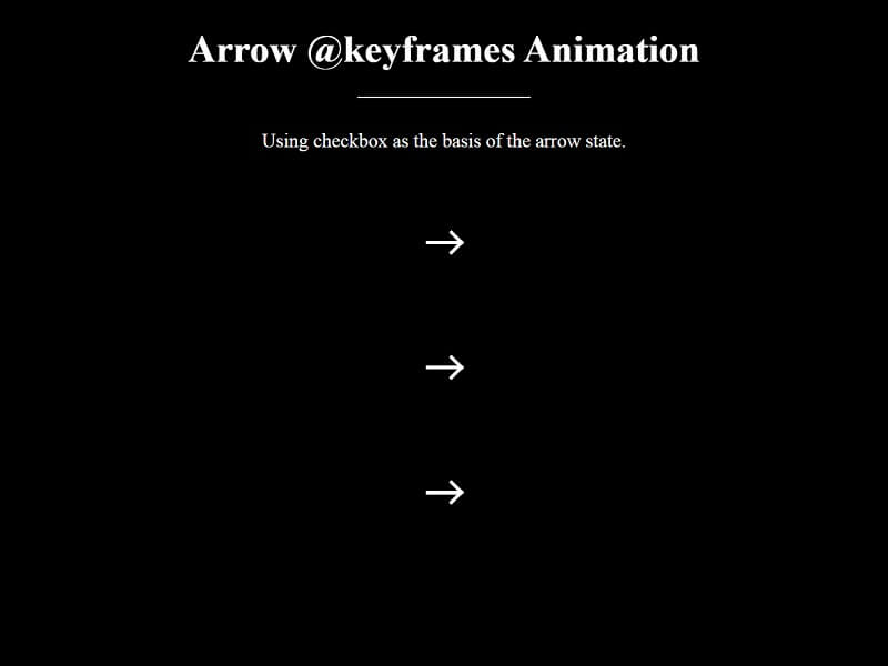 Arrow @keyframes Animation