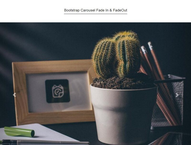Bootstrap Carousel FadeIn