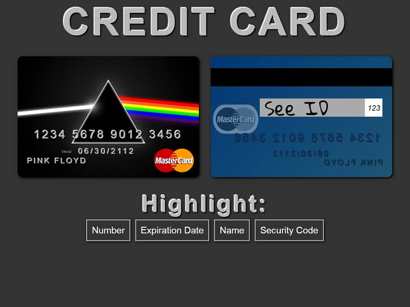 CSS Credit Card Free CSS Credit Cards