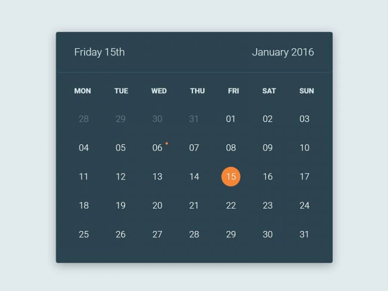 21 Best Free HTML And CSS Calendars In 2024