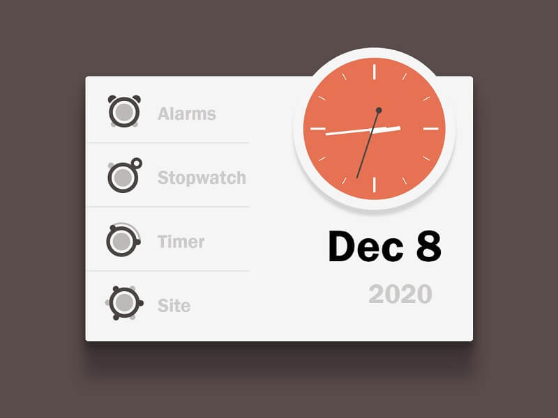 Free CSS Clock Widget