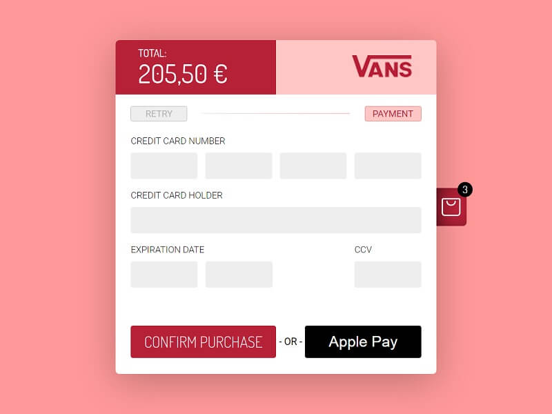 Credit Card Checkout Free CSS Checkout Forms