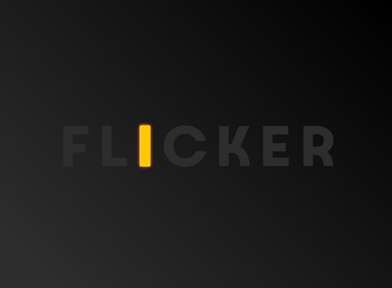 Flickering Light Text Effect