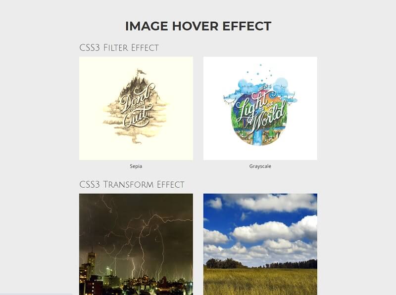 Image Hover Effects