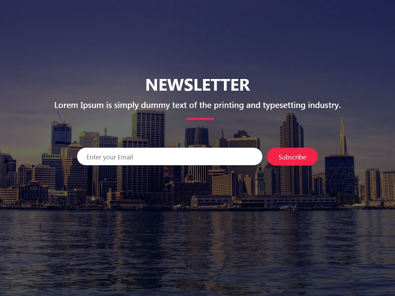 Newsletter Free CSS Subscribe Forms