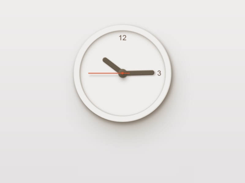 Realistic Minimal CSS Clock