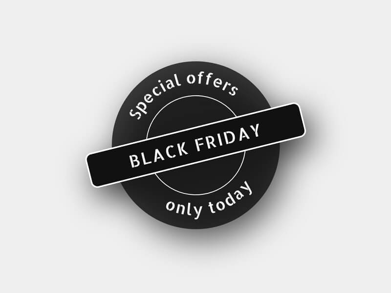 Responsive SVG Black Friday Badge
