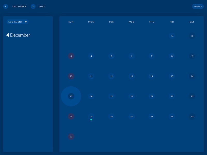 Simple Free CSS Calendars
