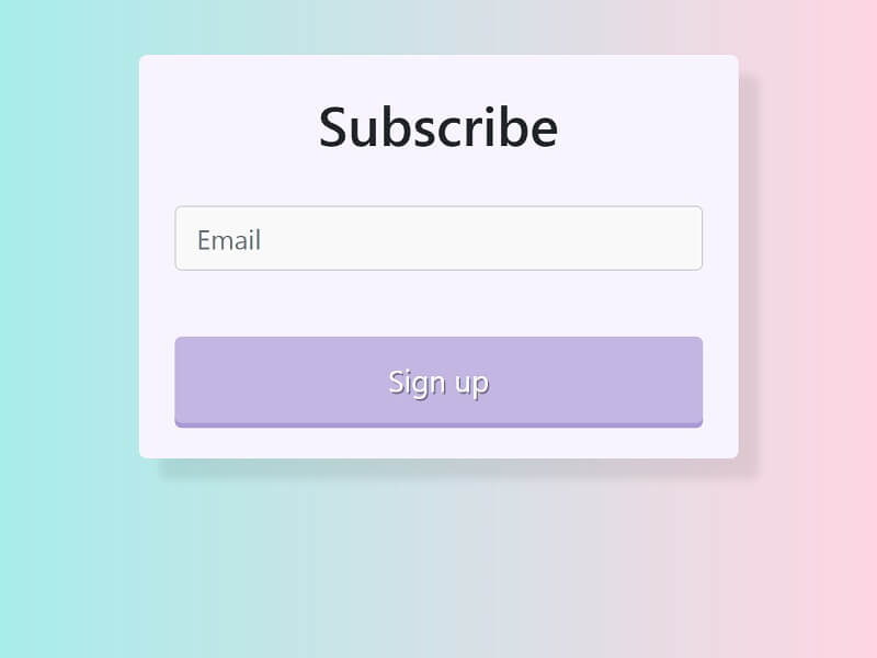 Simple Subscribe Form
