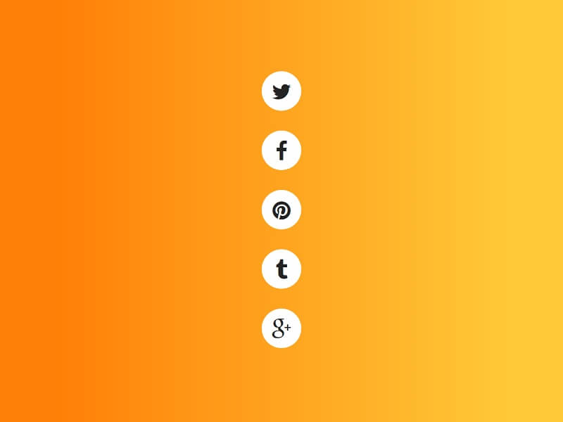 Slide-out Social Buttons