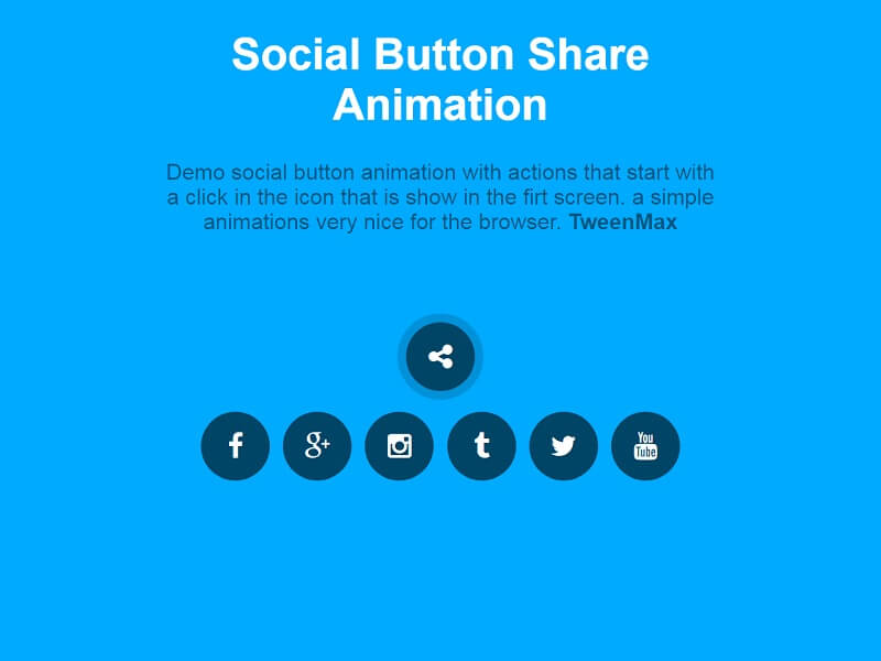 Social Button Share Animation