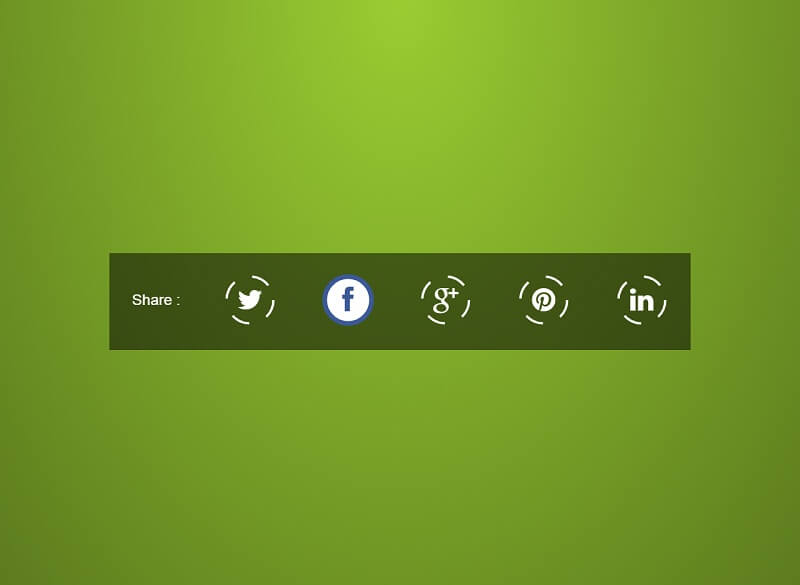 Social Sharing Button Animation