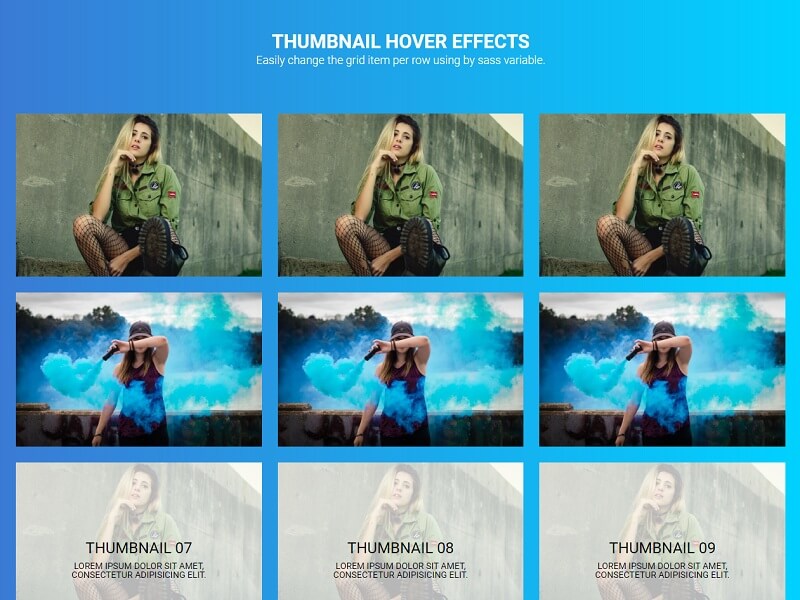 Free CSS Thumbnails HOVER EFFECTS