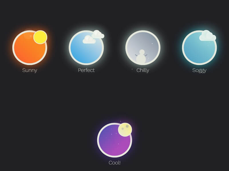 Animated CSS Weather Icons