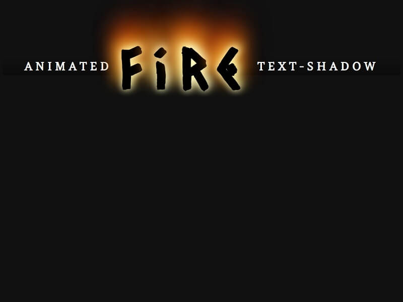 Animated Fire Text-Shadow