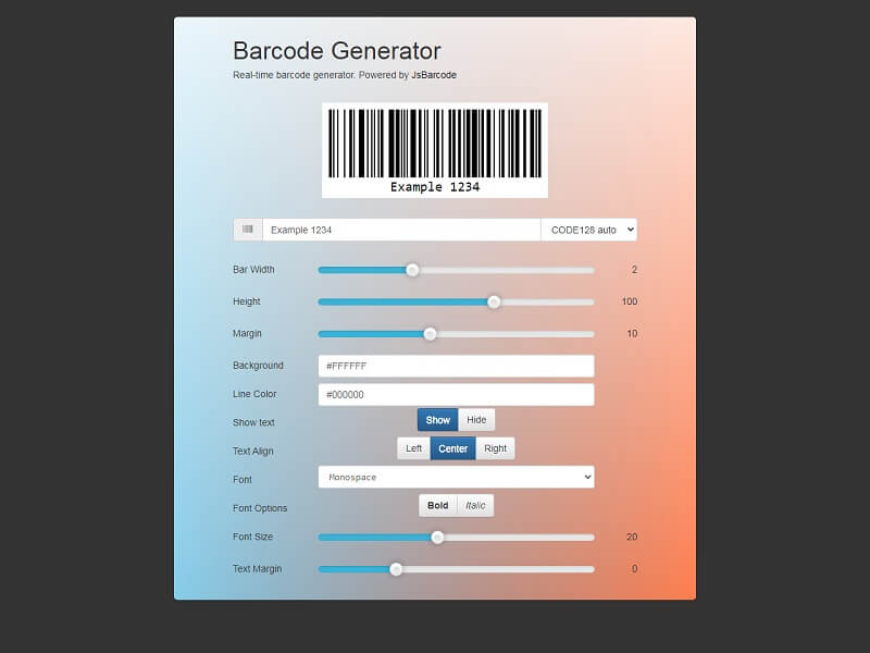 Free CSS Barcodes