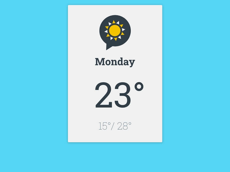 CSS Weather Icon Animation