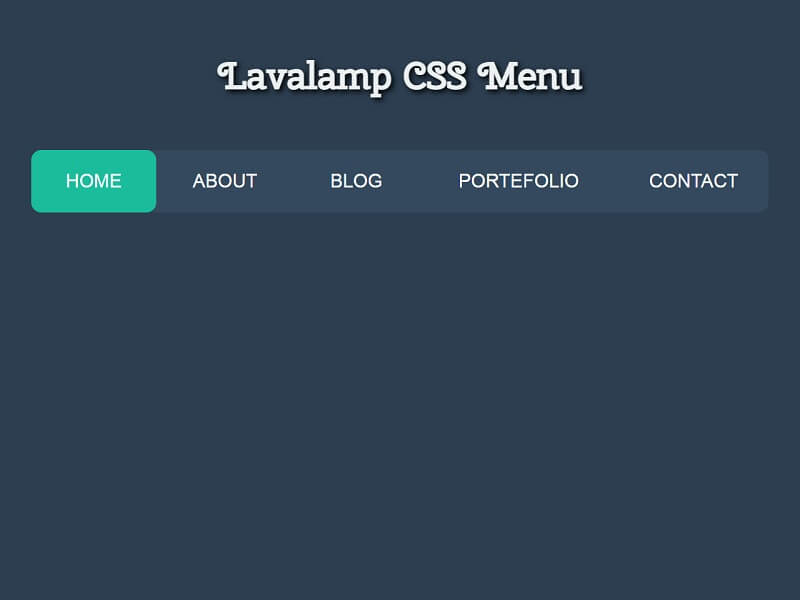 Lavalamp Free CSS Horizontal Menus