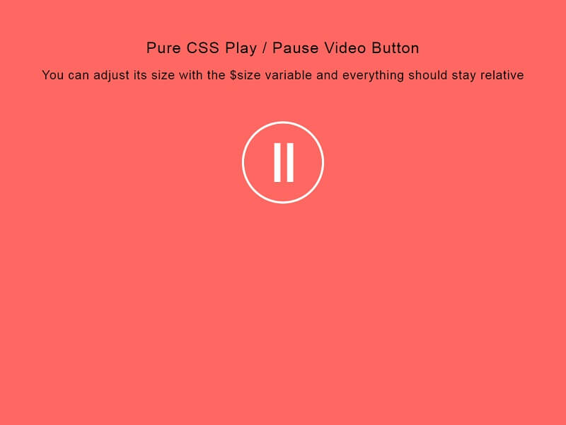 Pure CSS Play Pause Video Button