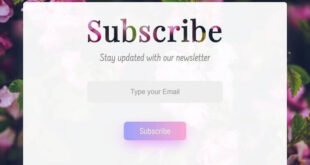 Free HTML CSS Subscribe Forms