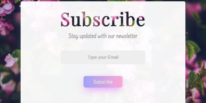 Free HTML CSS Subscribe Forms
