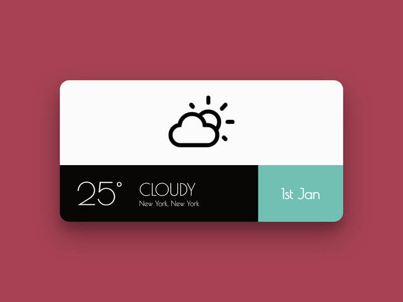 Weather Card using FlexBox